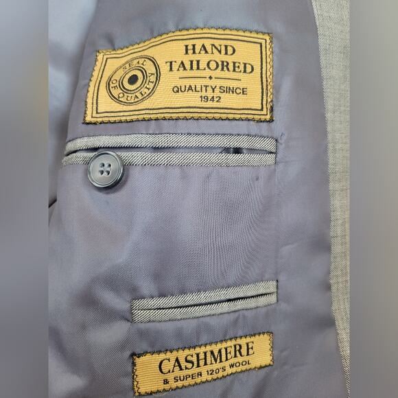 Giorgio Cosani Cashmere Wool Blend Jacket Size 44R Light Gray - Picture 9 of 10